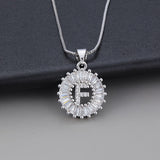 Witgouden ketting met initiaal Z en zirkonia