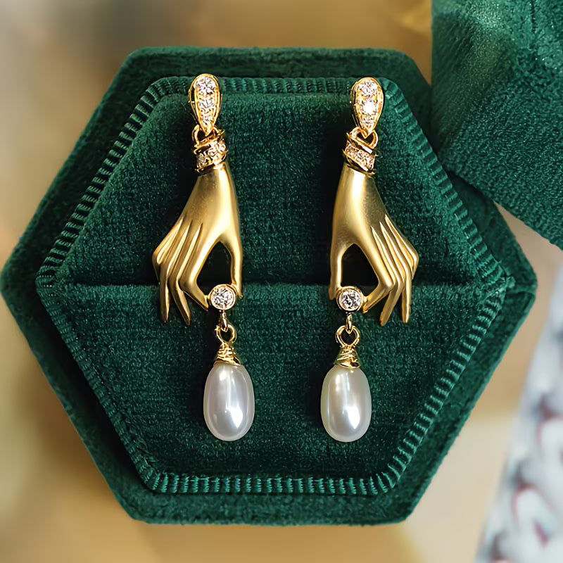 Elegante oorbellen met parels