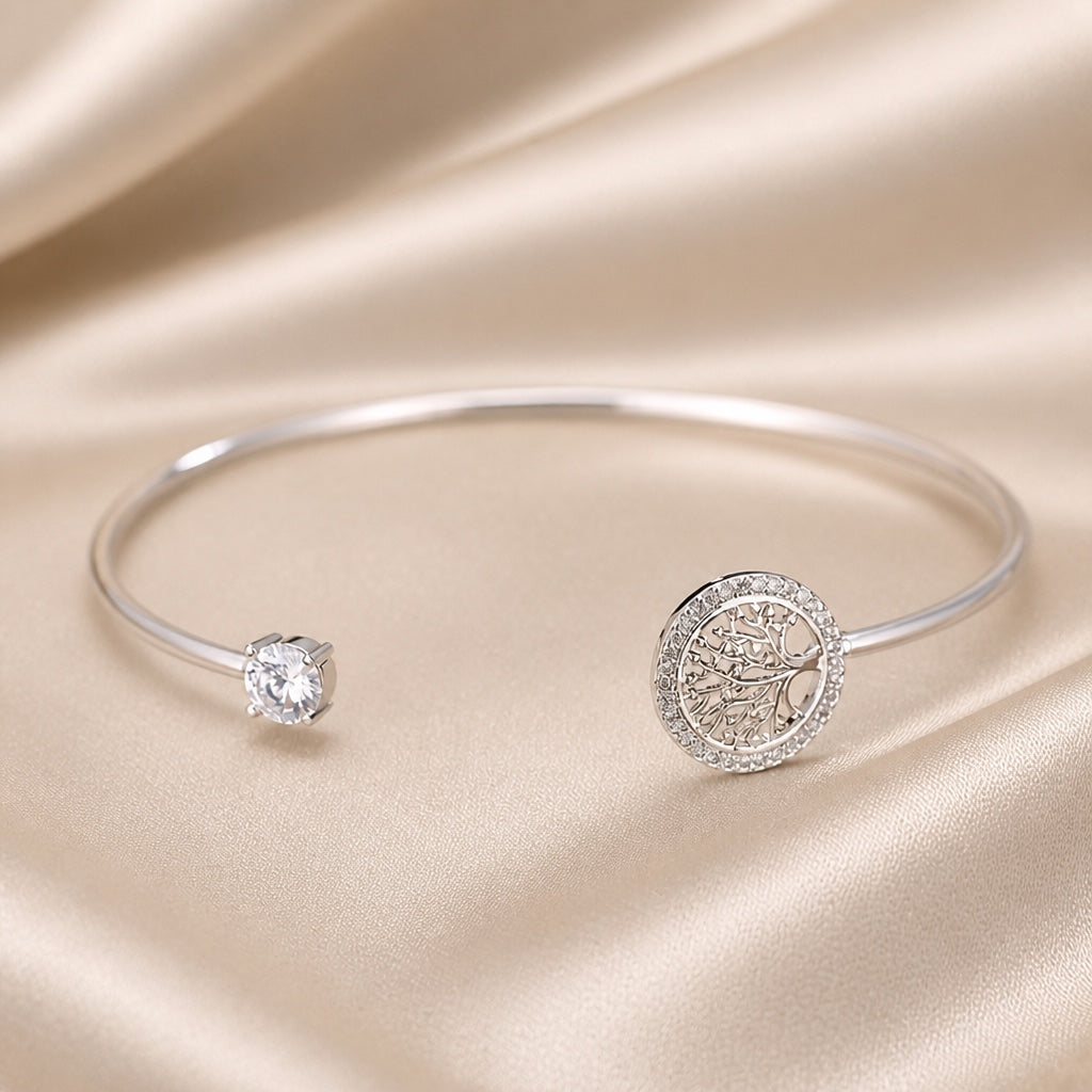 Witgouden armband met levensboom