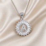 Witgouden ketting met initiaal Z en zirkonia