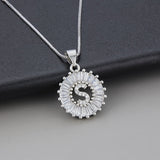 Witgouden ketting met initiaal Z en zirkonia