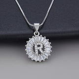 Witgouden ketting met initiaal Z en zirkonia