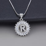 Witgouden ketting met initiaal Z en zirkonia