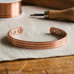 Furrow koperen armband – handgemaakt van puur koper