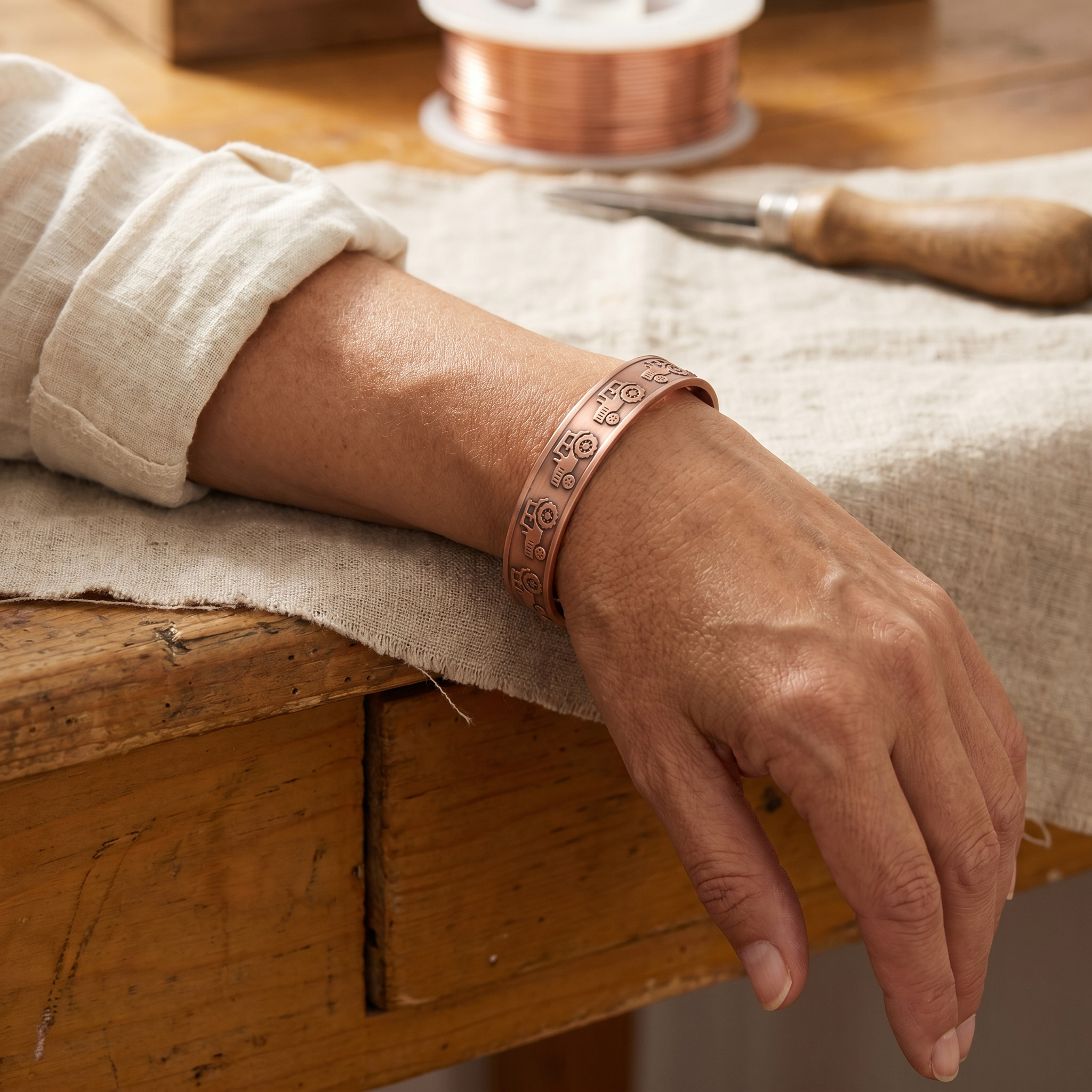 Tillage koperen armband – afbeelding 2