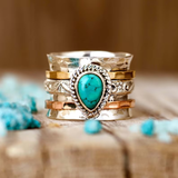 Azzurra™ – Opvallende ring met ovale turkoois