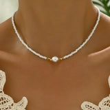 Minimalistische ketting met parels