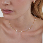Tijdloze gouden ketting met parelmoer