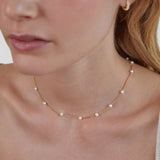 Tijdloze gouden ketting met parelmoer