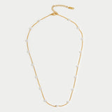 Tijdloze gouden ketting met parelmoer