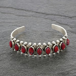 Zilveren retroarmband met steen