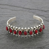 Zilveren retroarmband met steen