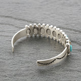 Zilveren retroarmband met steen