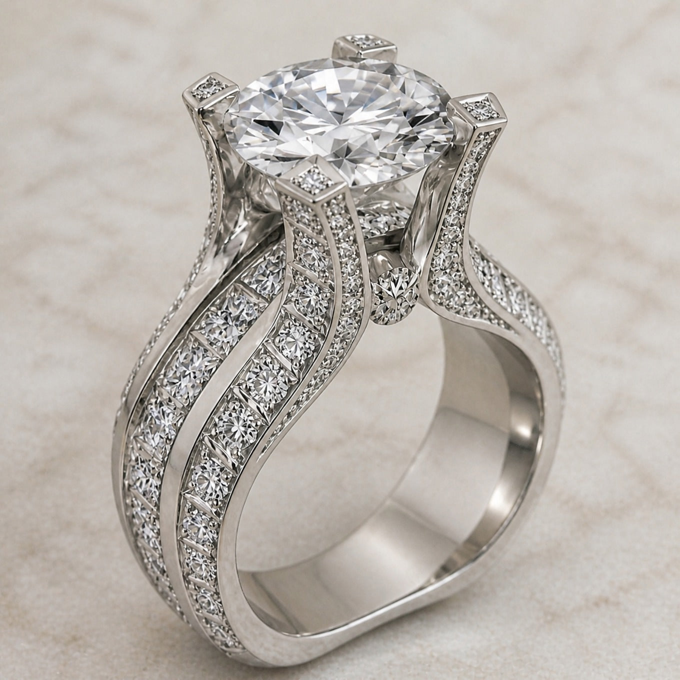 Opvallende ring met luxe kristallen