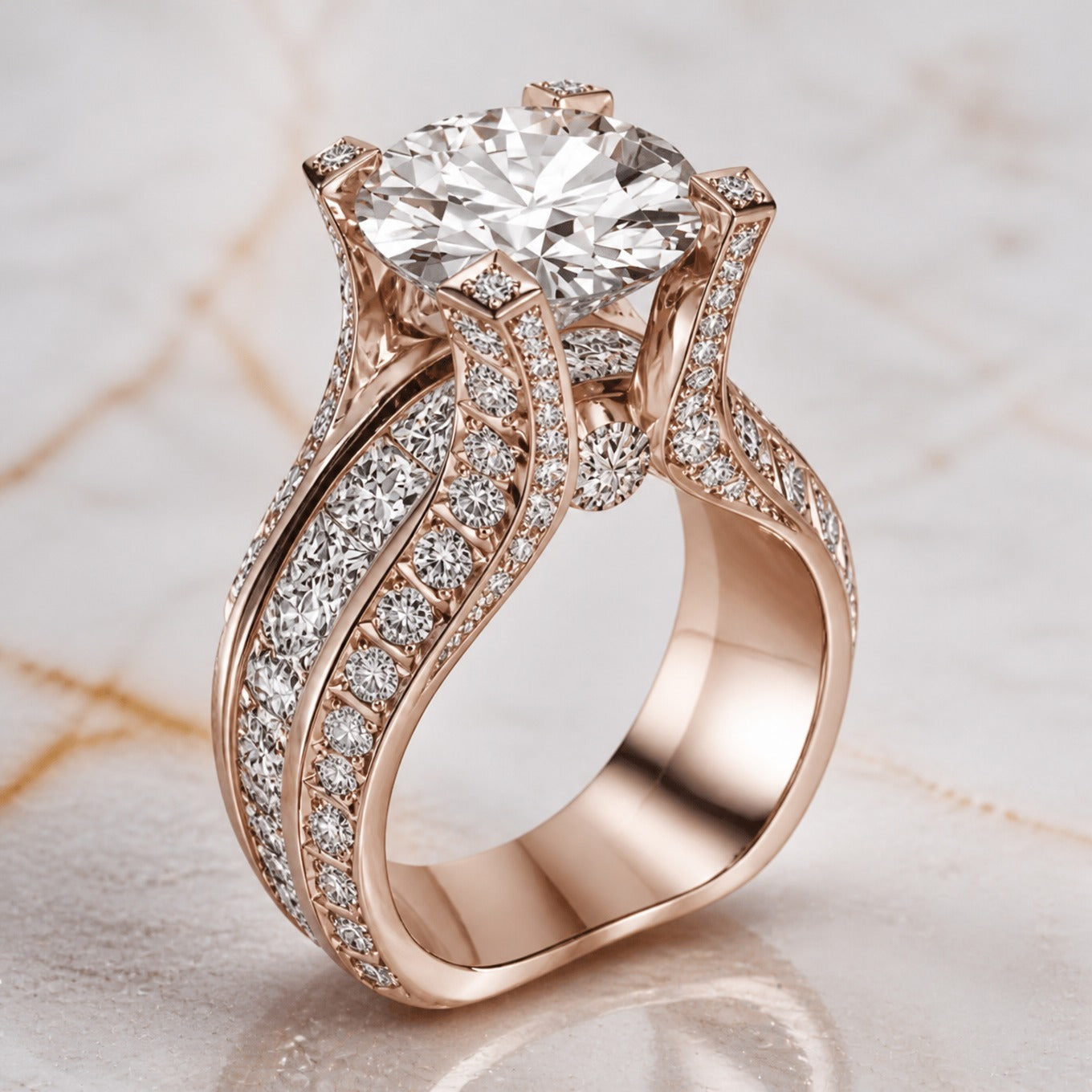 Opvallende ring met luxe kristallen