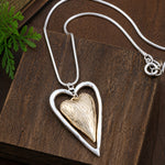 Dubbele ketting met lieflijk hart