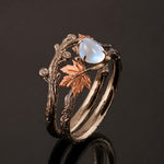 Ring met ster en maansteen
