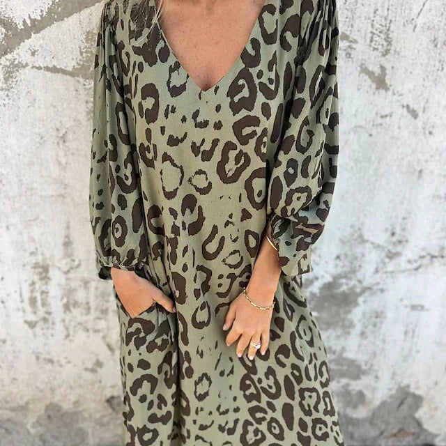 Jessa - Maxi Jurk Luipaard
